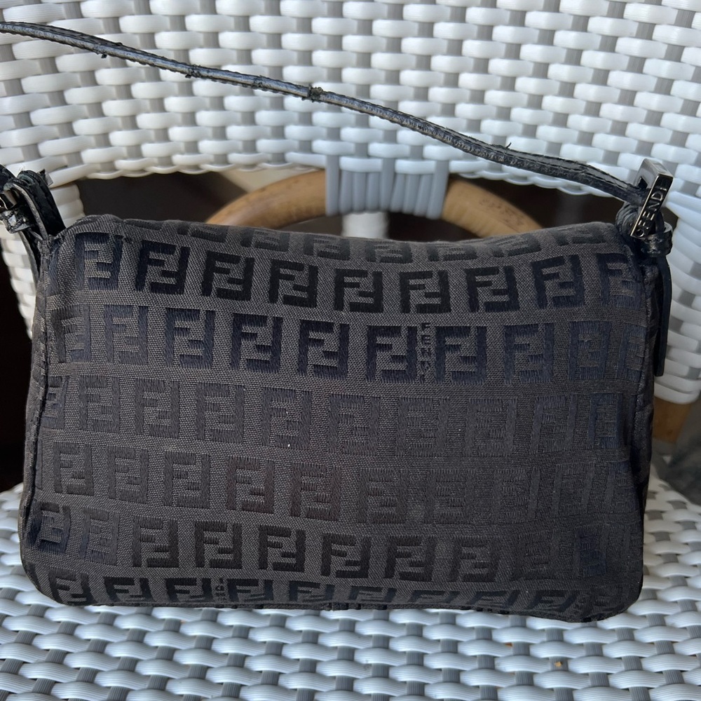 Fendi Authentic Monogram Canvas Mini Baguette Sty… - image 2